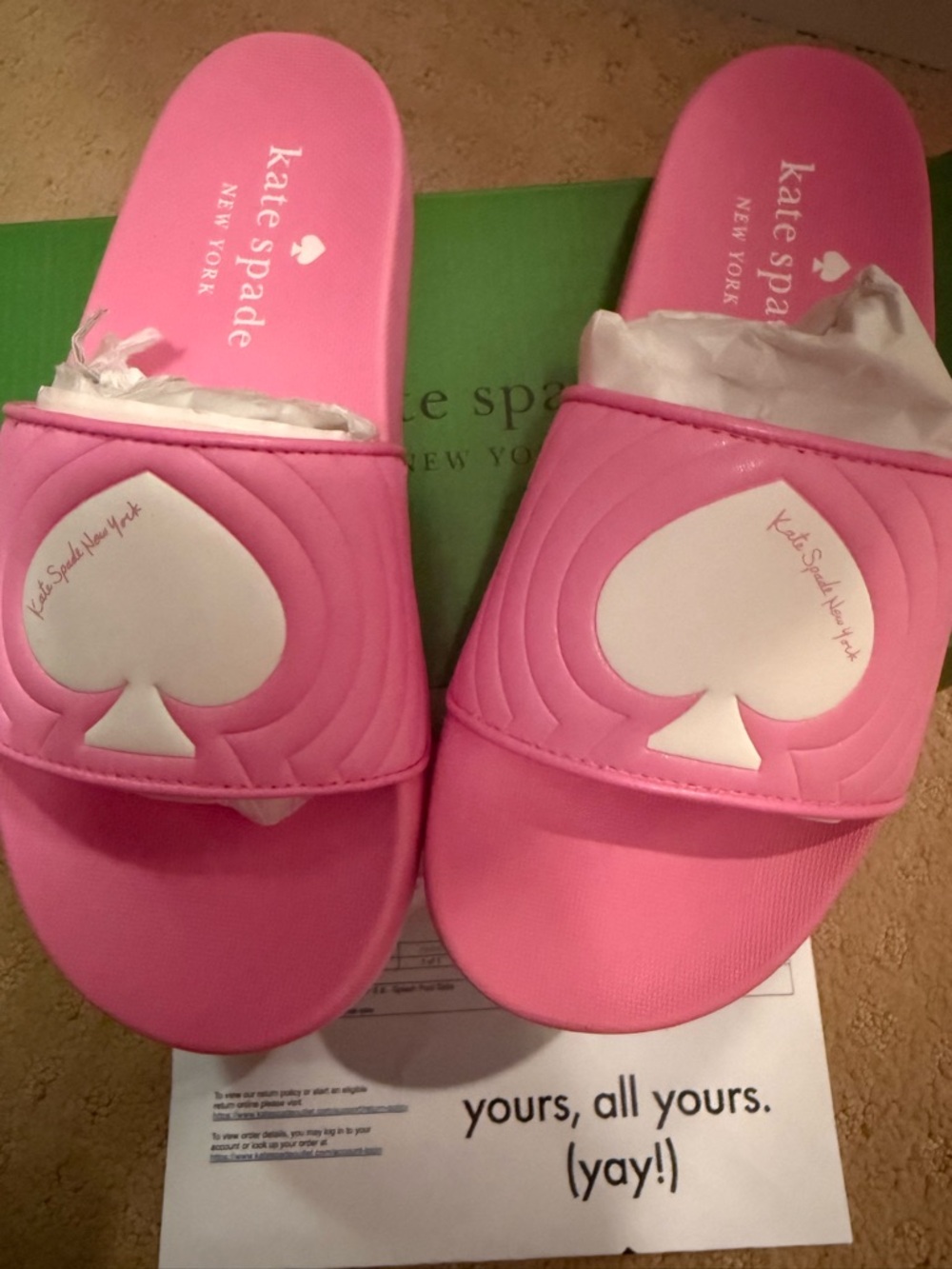 kate spade optic white Splash Pool Slide Sandals